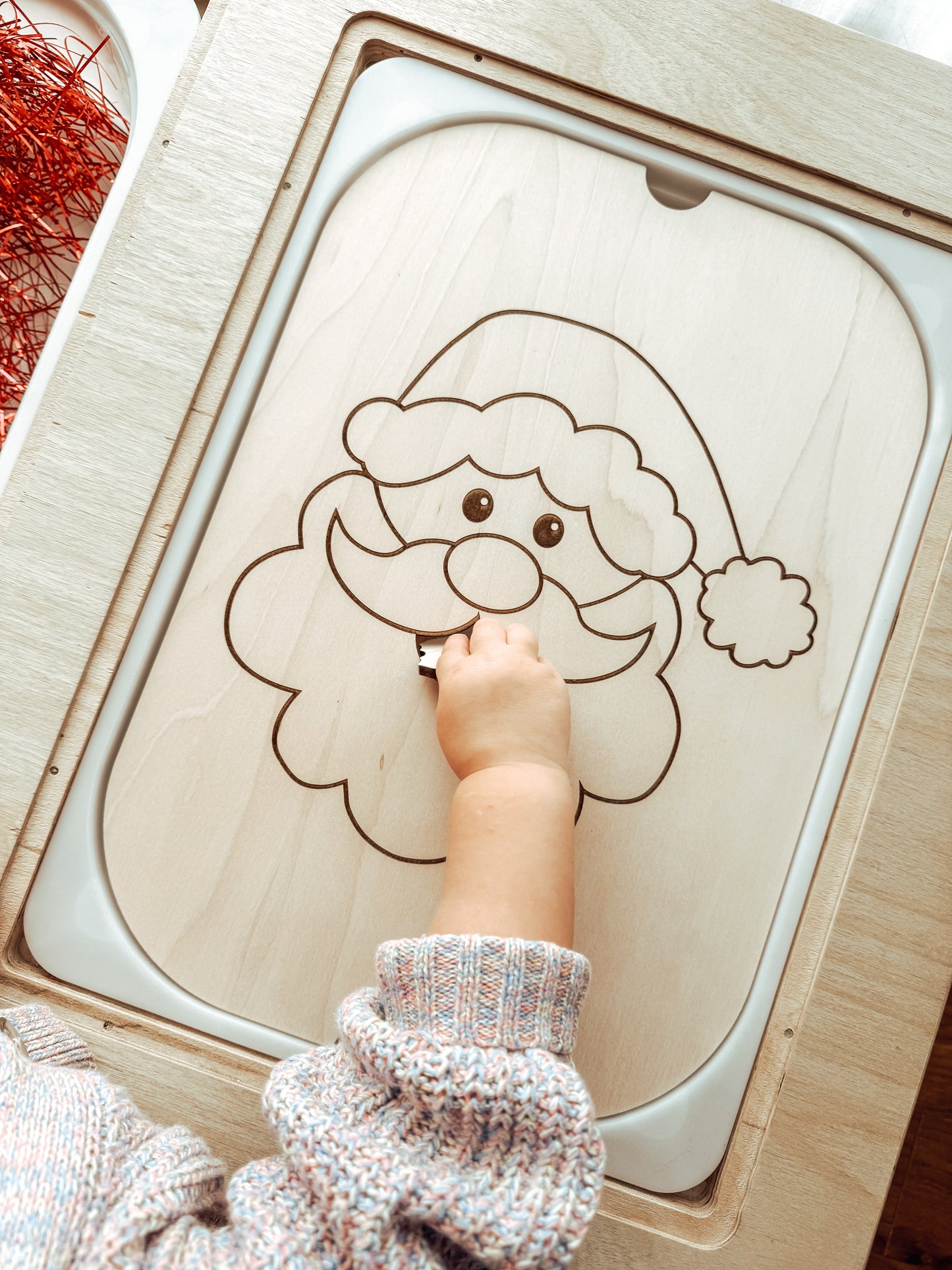 Santa Claus Flisat Sensory Table Insert