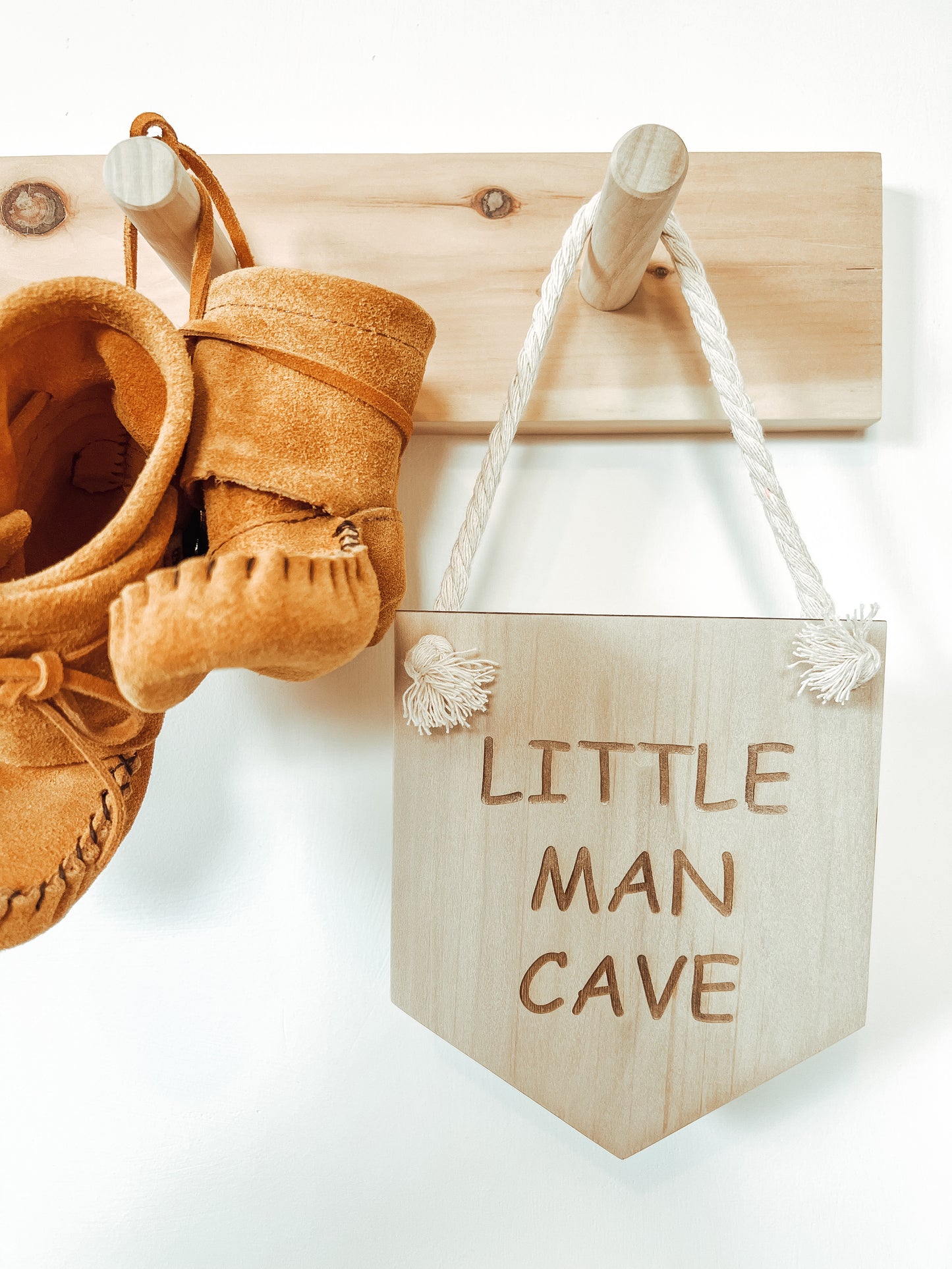 wooden sign - little man cave